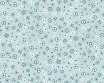 Calico - Foresta Norvegese di Mary Jane Carey per Henry Glass - 3547-17 Azzurro pallido - Venduto al mezzo metro