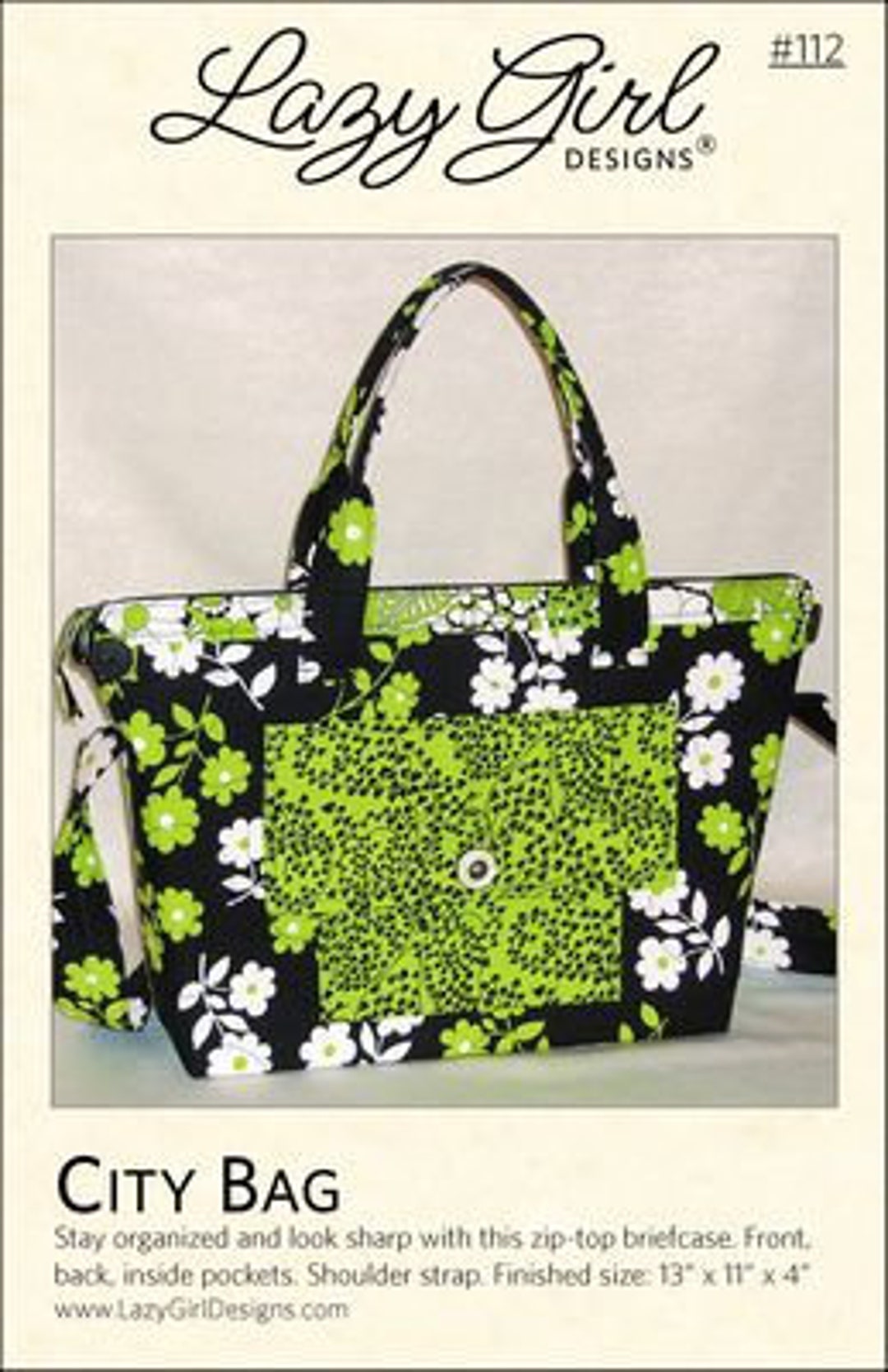 City Bag Pattern by Lazy Girl Designs - LGD112 - Etsy