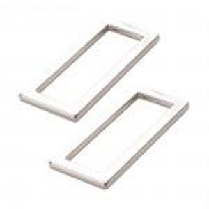 Rechthoekige ring 1-1/2" - plat - set van twee van By Annie's - HAR15-RR-N-TWO - nikkel