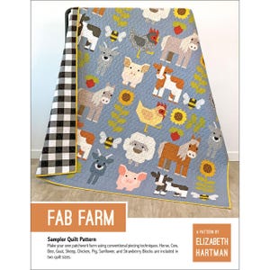 Modello per quilt "Fab Farm Sampler" di Elizabeth Hartman - EH-069