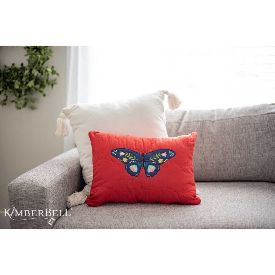 Quilted Pillow Blank by Kimberbell Designs KDKB263 Rust Linen Lumbar