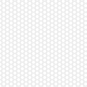 May include: A seamless pattern of small, light gray honeycombs on a white background. The hexagonal shapes are evenly spaced, creating a repeating geometric design. The pattern is simple and clean.