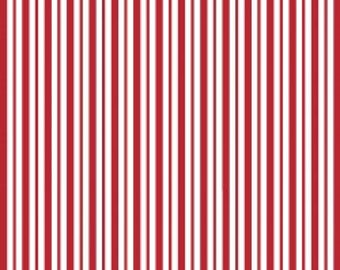 Mini Awning Stripes KimberBell Basics by Kimberbell Designs for Maywood Studios - MAS8249-R Red - 1/2 yard