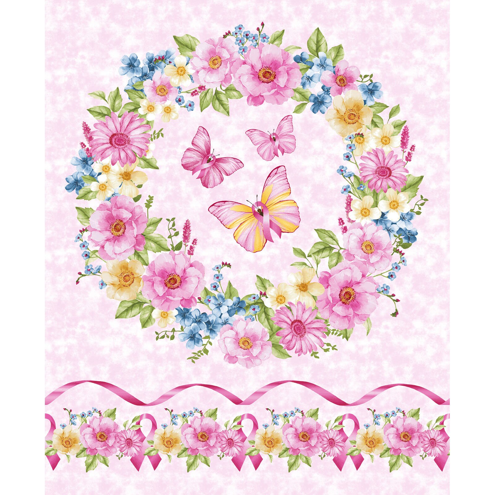 A Pink Celebration Half Yard Fabric Bundle by Lilac Bee Designs for Studio E - 6 Prints plus a 36" Panel