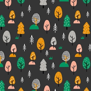 Trees from Acorn Wood by Wendy Kendall for Dashwood Studio - Acorn 1862 - 1/2 yard