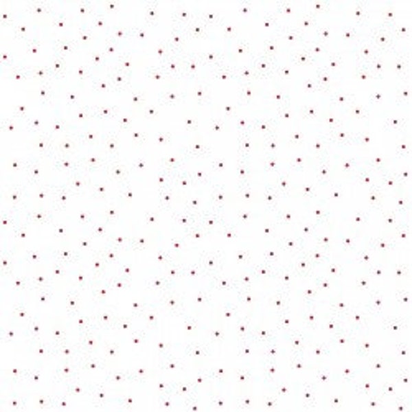 Tiny Dots KimberBell Basics by Kimberbell Designs for Maywood Studios - MAS8210-WR Red on White - 1/2 yard
