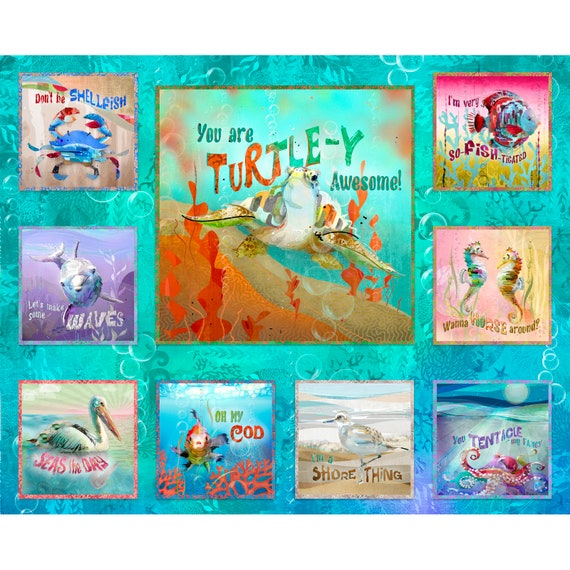 Multi Block Panel - Shining Sea by Connie Haley for 3 Wishes