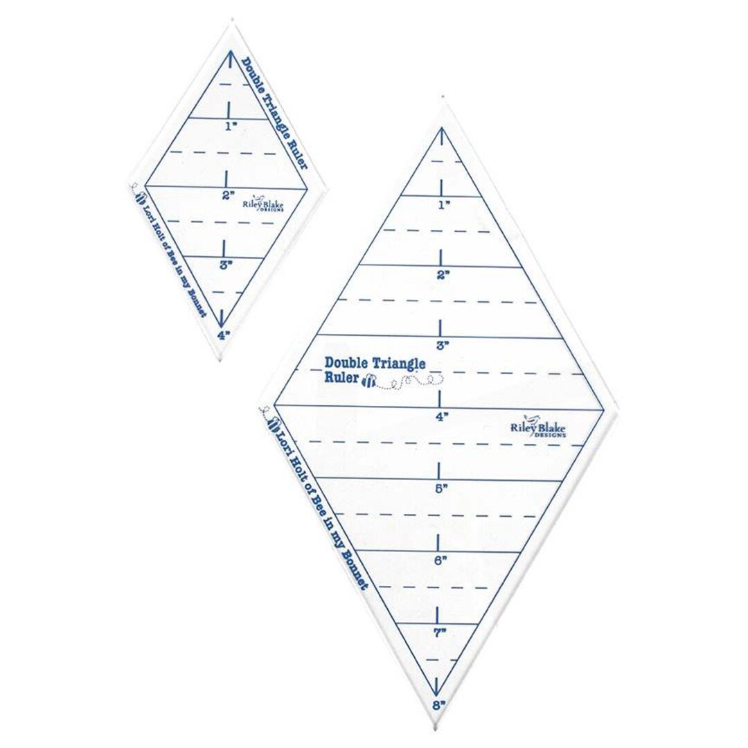 Double Ruler Traith Double Triangle Ruler by Lori Holt - ST-24602 - Includes 2 Rulers - 4 ...