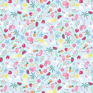 Meowmi Beach Summertime for Dear Stella - STELLA-D2125 Maui - 1/2 yard