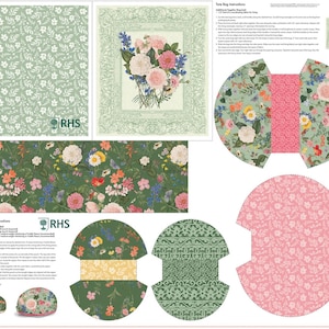 Nature&#39;s Portrait Bag Panel - The Royal Horticultural Society for Riley Blake Designs - 36&quot; Panel