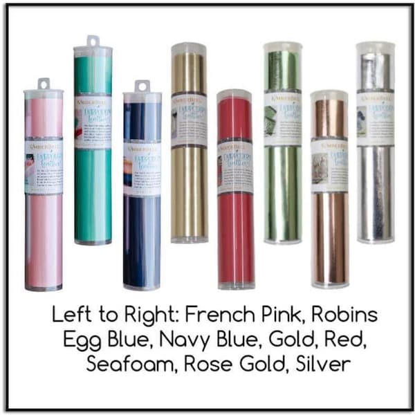 Embroidery Leather by Kimberbell - you pick color from Robin's Egg Blue, Navy, French Pink, Red, Gold, Seafoam Green, Rose Gold and Silver