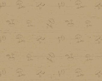 Mushroom Tonal - Wildwood Collection by Beth Grove for Clothworks - Y4376-64 Light Caramel - 3/4 yard Remnant