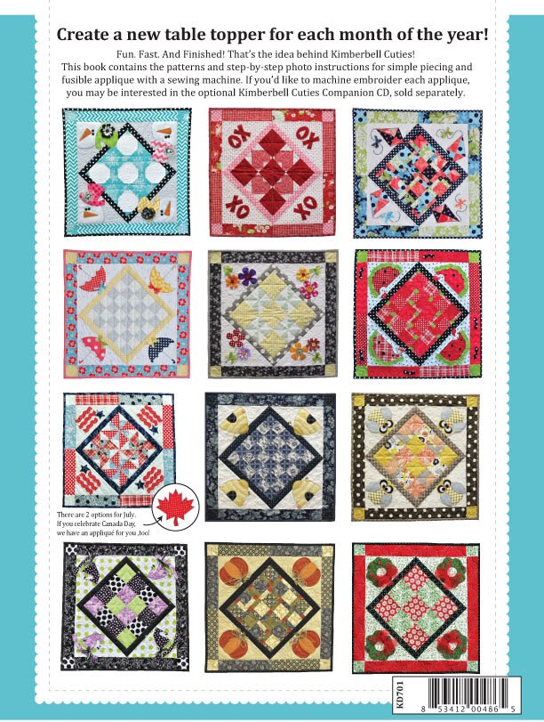 Kimberbell Cuties 12 Seasonal Table Toppers Pattern Book by Etsy