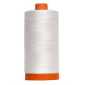 May include: A white spool of thread with an orange top and bottom.