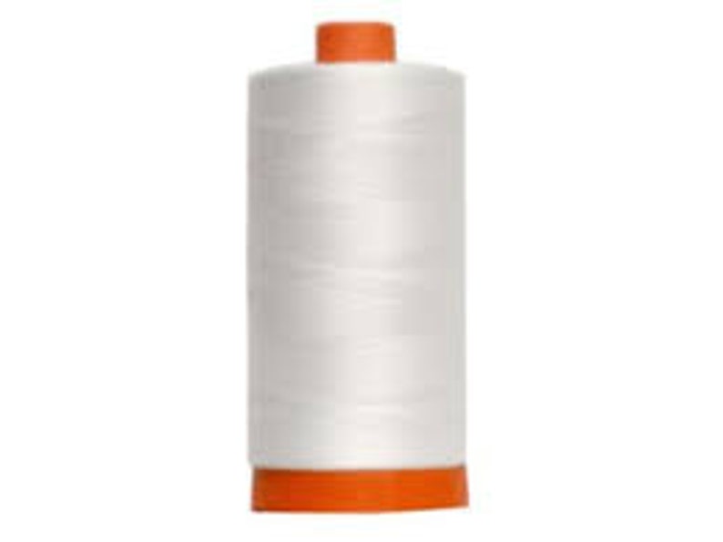 AURIFIL Basic Thread White 100% Cotton 50WT 1422 yds 2024 image 1