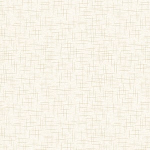 May include: Cream-colored fabric with a subtle, textured surface. The design features a grid pattern of thin, light brown lines, creating a crosshatch effect. The overall aesthetic is neutral and versatile, suitable for various applications.
