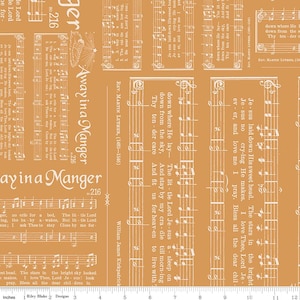 Holiday Caroling - Home Town Holiday Collection by Lori Holt for Riley Blake Designs - C14901-Cider - 1/2 yard