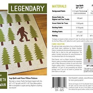 Legendary Lap Quilt and Floor Pillow Pattern by Elizabeth Hartman - EH-025