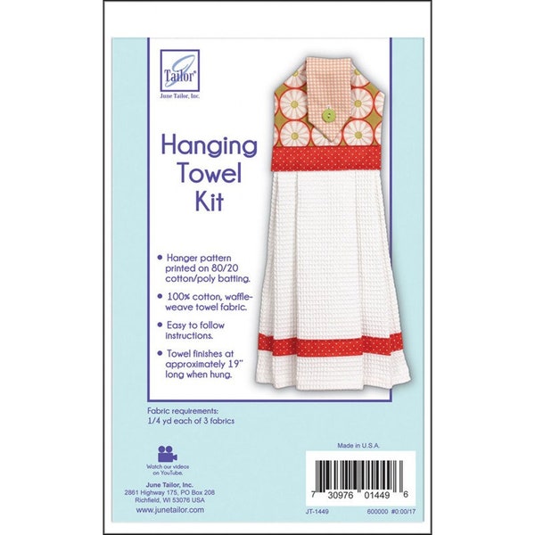 Quilt As You Go Hanging Towel Kit by June Tailor, Inc. JT-1449