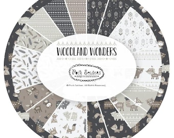 Lote de media yarda Woodland Wonders de Puck Selders para Camelot Fabrics - 12 estampados