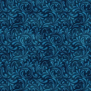 Shadow Scroll from Butterfly Calypso Collection by Benartex Kanvas Fabrics - 14877-58  Navy - 1/2 yard