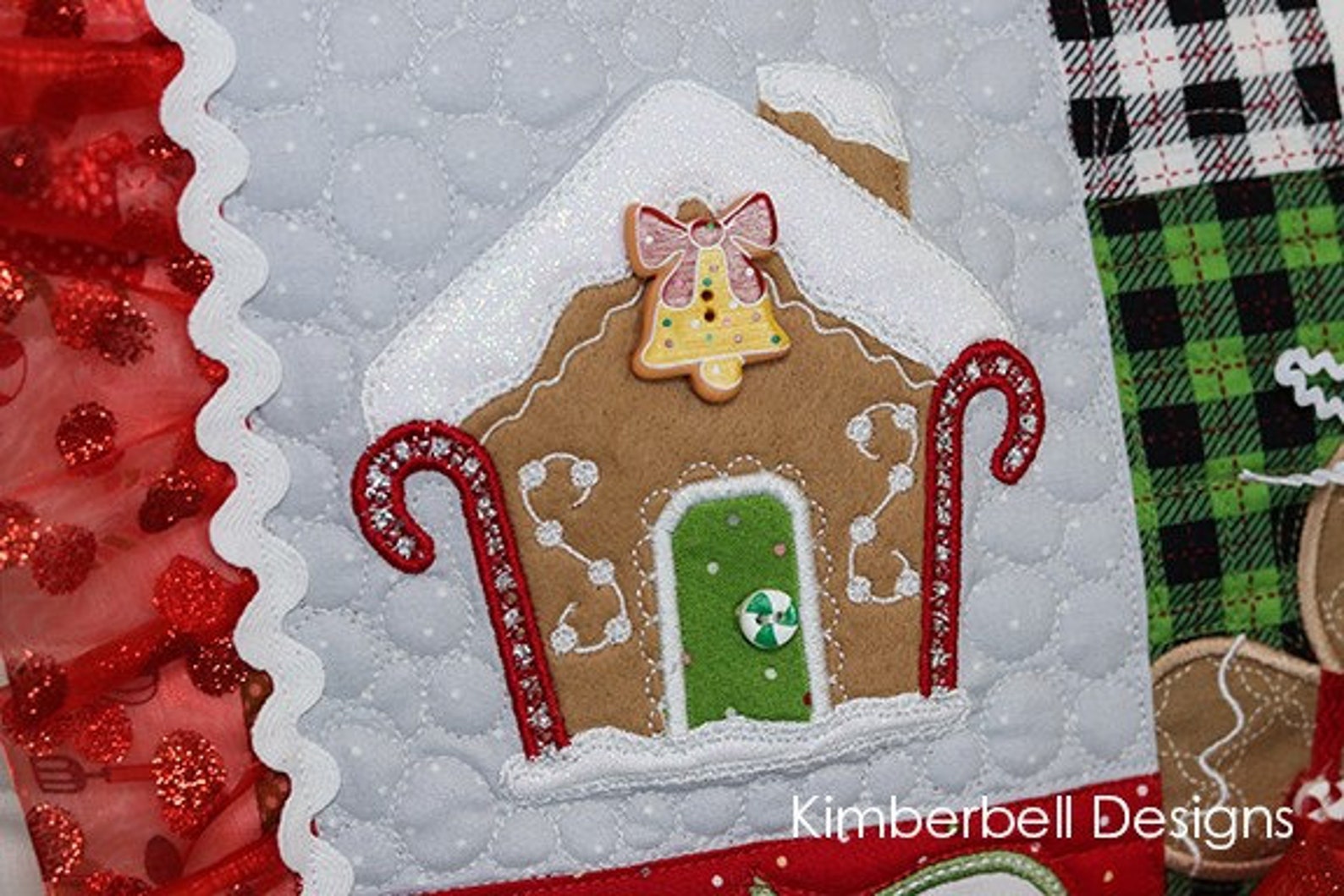 Ginger's Kitchen Bench Pillow Machine Embroidery CD by Etsy