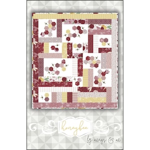 Honeybee Quilt Pattern from Meags & Me featuring Ladybug Mania by Clothworks - MEM126 - 32&quot; x 36&quot;