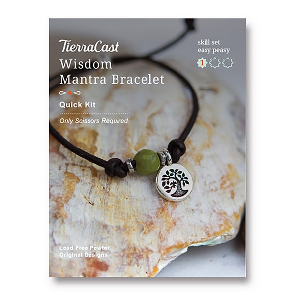 TierraCast Wisdom Mantra Bracelet Kit. DIY Jewellery kit.