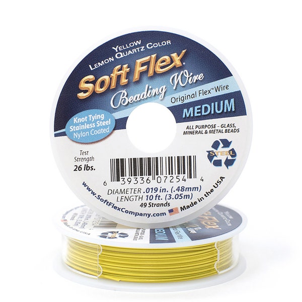 Yellow Quartz Softflex Beading Wire. Many variations.