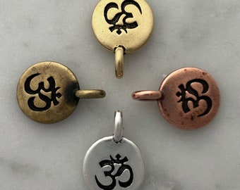 2 pieces, Om Charm, TierraCast, 4 colours