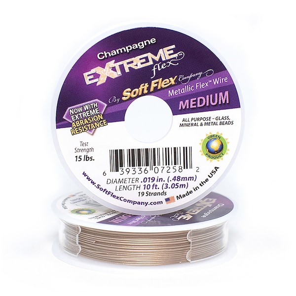 Softflex Champagne Extreme Flex Beading Wire, Various Options