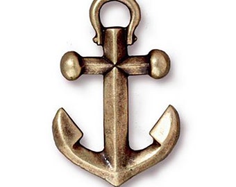 Anchor Pendant, TierraCast , 3 colours.