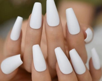 White Nails Etsy Love having acrylic nails and want to try your hand at doing them yourself? white nails etsy