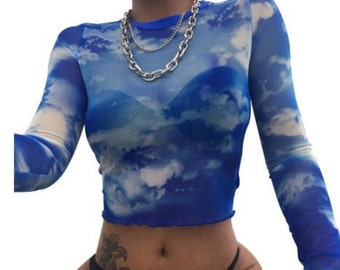 womens white mesh top