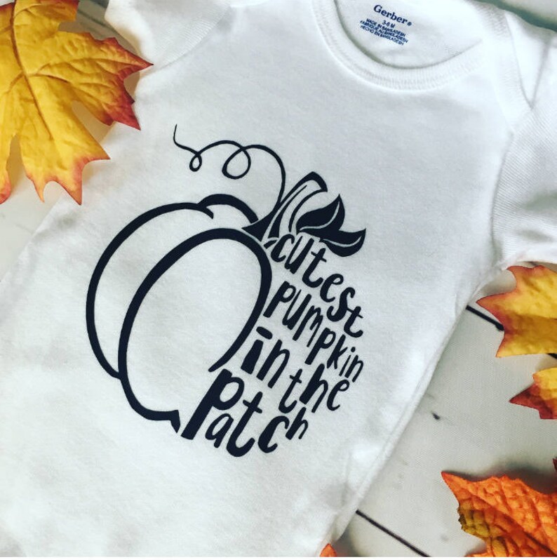 Thanksgiving Onesie, Cutest Pumpkin in the Patch Onesie Unisex Onesie First Thanksgiving Baby Onesie First Fall Onesie Fall Onesie