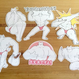 Imperméables Nya-san (Originaux) | Décoration drôle de blague de chat mignon kawaii, encourageant les buffs d'entraînement en tamponnant