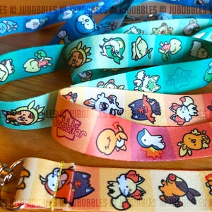 Pkmn Starter Lanyards || Bulbasaur Charmander Squirtle Quaxly Sprigatito Fuecoco Cyndaquil Totodile Chikorita Fennekin Rowlett Froakie