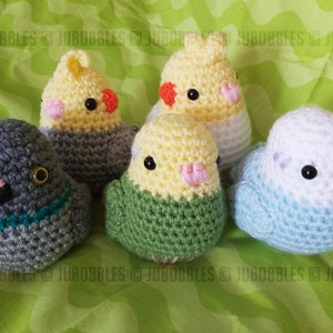 Handmade Amigurumi Cockatiel and Budgie Plush Toys | Squishy Bird Stuffed Animals