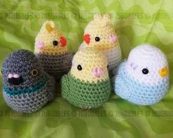 Handmade Amigurumi Cockatiel and Budgie Plush Toys | Squishy Bird Stuffed Animals