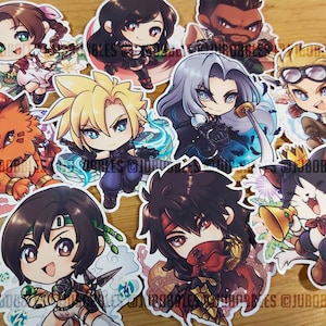 FFVII-stickers || Tifa Aerith Rebirth Barret Cait Sith Red XIII Nanaki Cid Vincent Valentine Yuffie FF7 Wolk