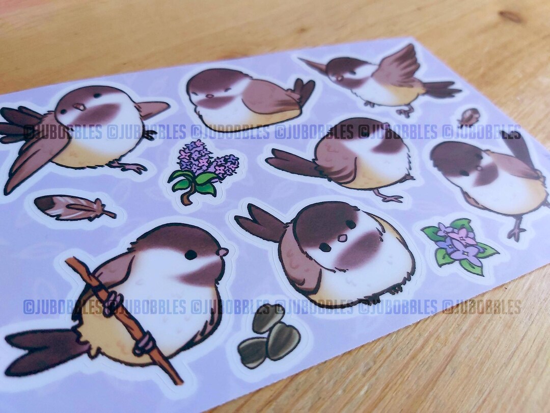 Chickadee Vinyl Sticker Sheet (original) - Etsy