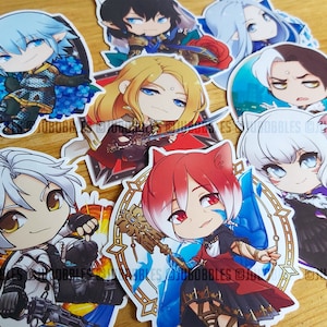 Final Fantasy XIV Stickers | FFXIV Aymeric De Borel G'raha Ysayle Haurchefant Cute Kawaii Emet Selch Zenos Gaming Estinien Hermes