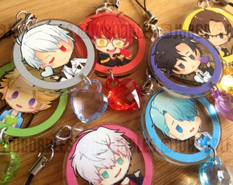 Mystic Messenger Charms | Romance Cute Kawaii Gift Keychain Dating Sim 707 Saeran Saeyoung Jumin Han Yoosung V Luciel Zen Jaehee Ray Unknown