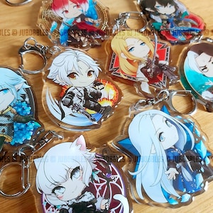 FFXIV 2&quot; Acrylic Charms | FFXIV Aymeric G&#39;raha Crystal Exarch Ysayle Haurchefant Y&#39;shtola Alisaie Cute Emet Selch Zenos Gaming