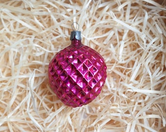 Pink vintage Christmas ornament Christmas decorations Shiny mercury glass ornament antique pink Christmas 1950s decorations