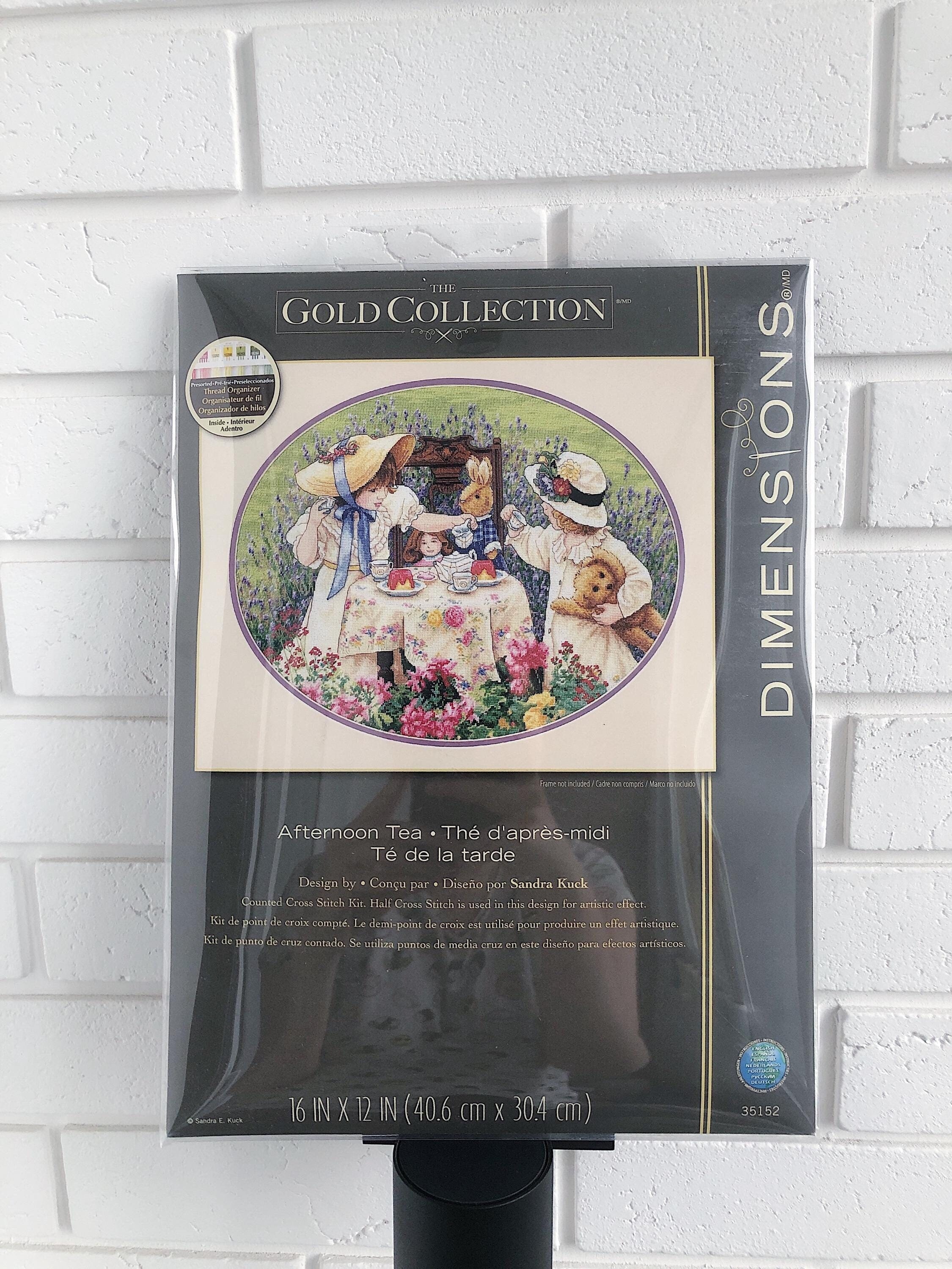 ALEXIA STAN Bethany Afternoon Tea Ｍサイズ Afternoon Tea Dimensions Gold Collection Counted Cross Stitch Kit