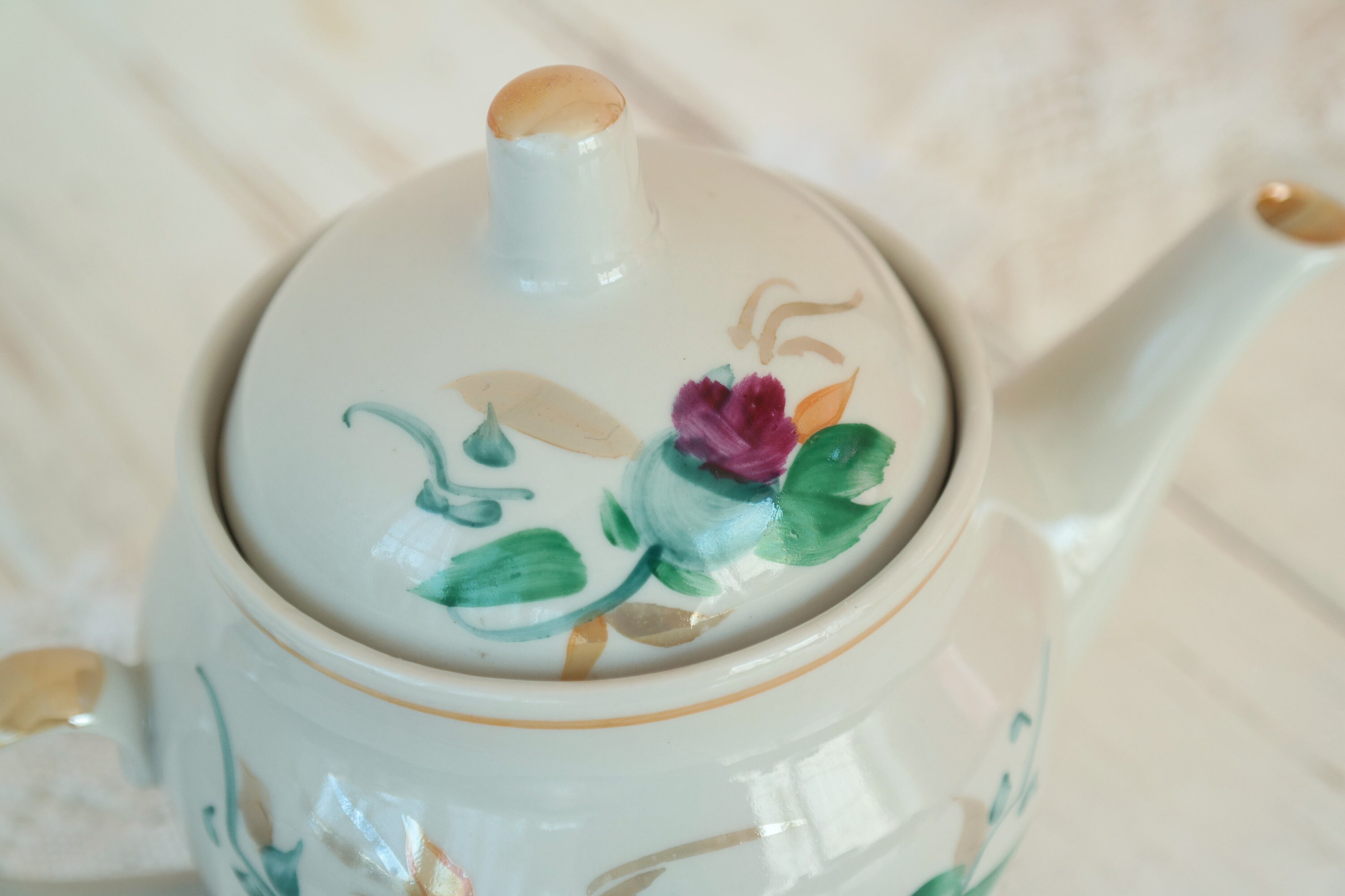 Vintage Ceramic Teapot Blue Flowers Ukraine Shop Ceramics Etsy