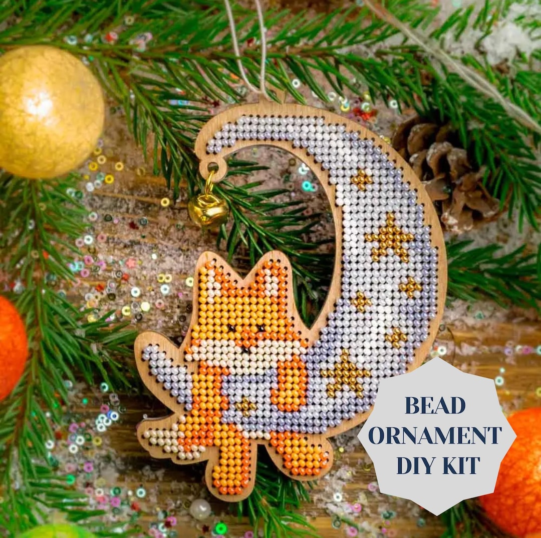 Crochet Pattern Beaded Christmas Baubles Ply Beaded Bauble