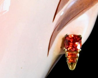 Faceted red-orange garnets (?) in gold wash sterling