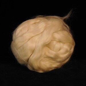 Natural pure silk roving, 9 oz, nice for spinning and doll making